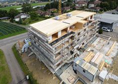 Apartment House Härtlerbüel: Even the Terraces are made of Cross Laminated Timber