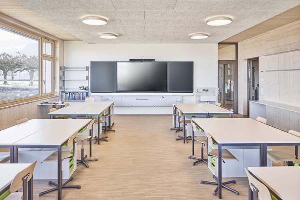 Interior view of the schoolroom