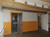 Bohlenwände als Bestandteil der Aussenwandkonstruktion.