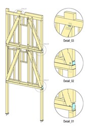 Truss rendering with detailed design